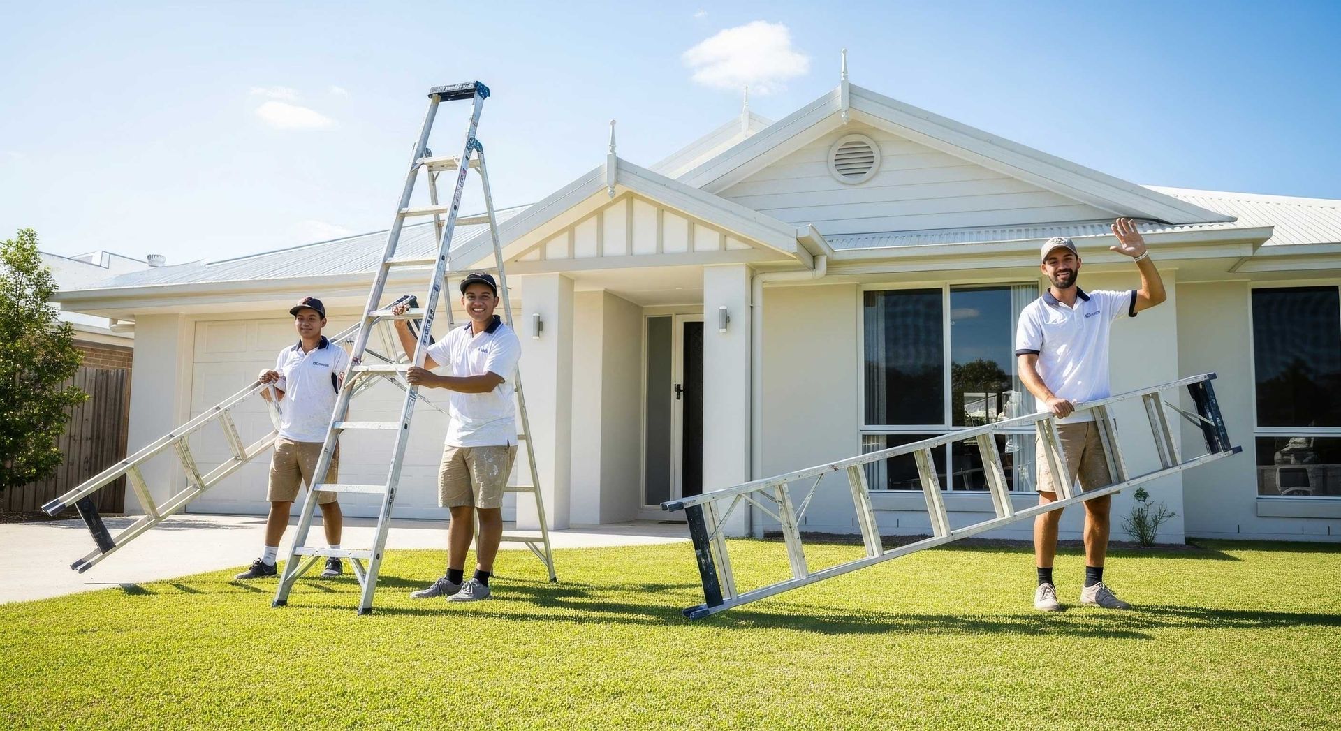 Complete Exterior House Repaint in Progress in Rockhampton