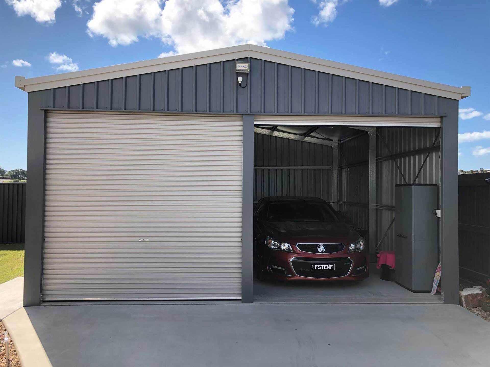 Garage With Red Car - Home Improvement in Torquay, QLD