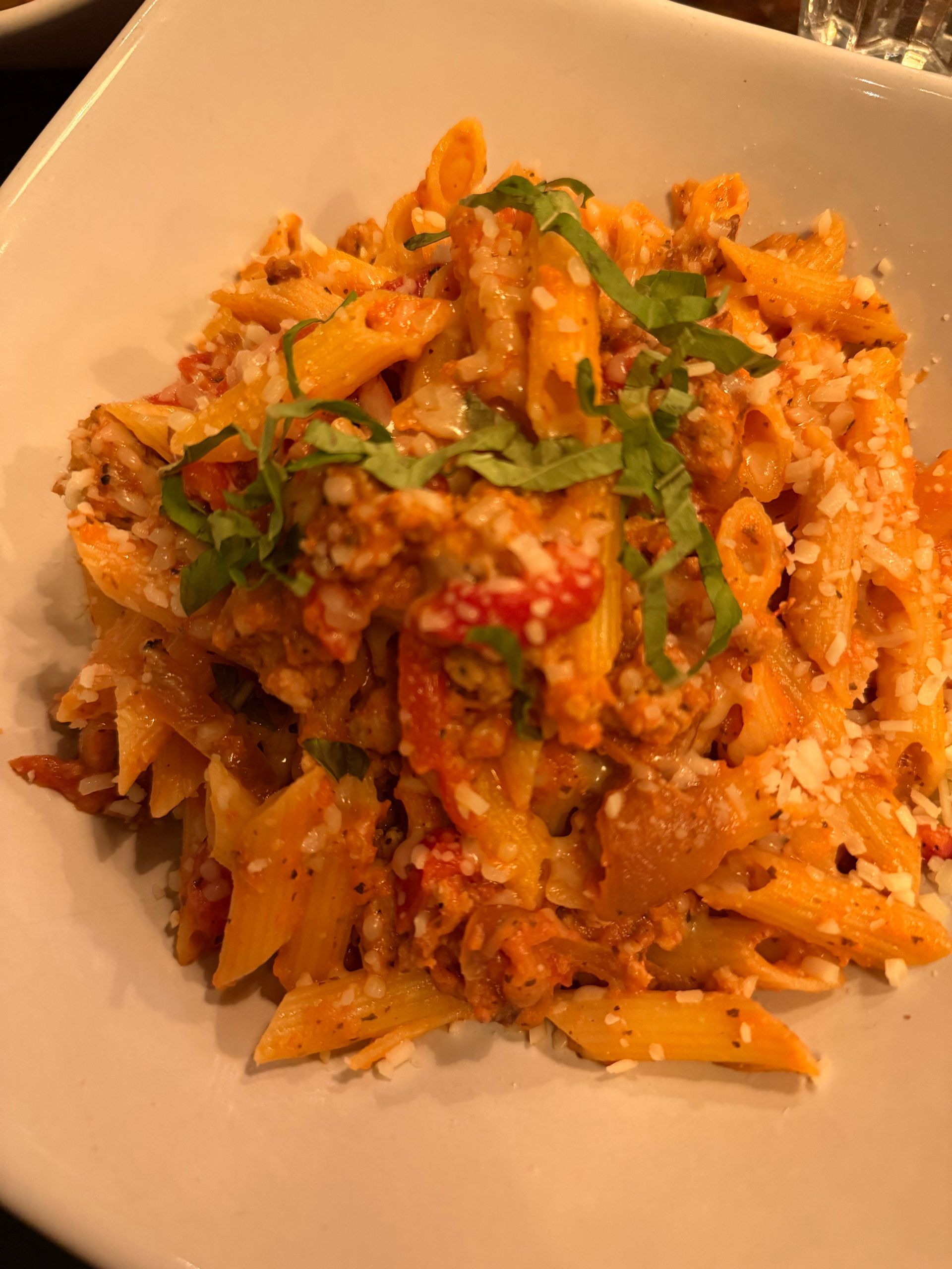 Vegi Penne from Nico's Pizzeria in Revelstoke British Columbia