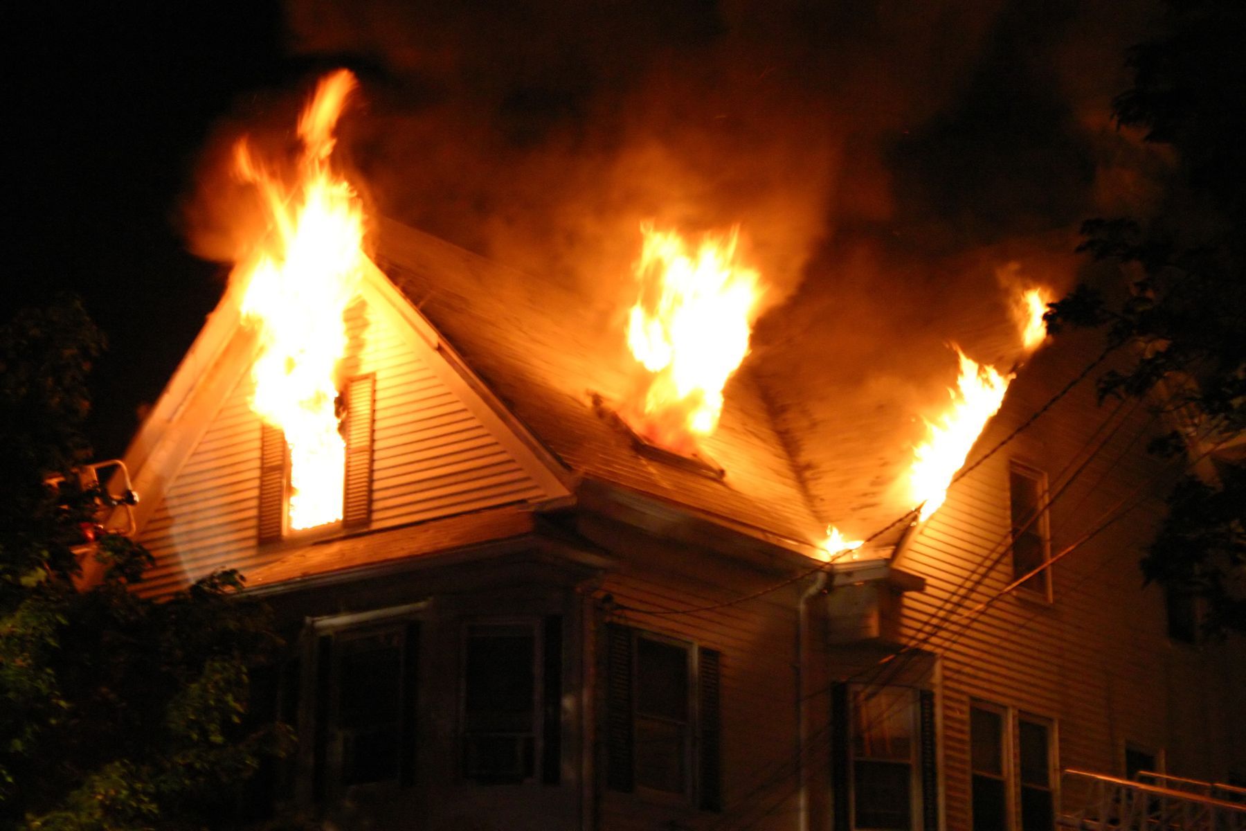 A House with Fire All Over Its Roof - Mansfield, OH - Richland Renovating Inc.