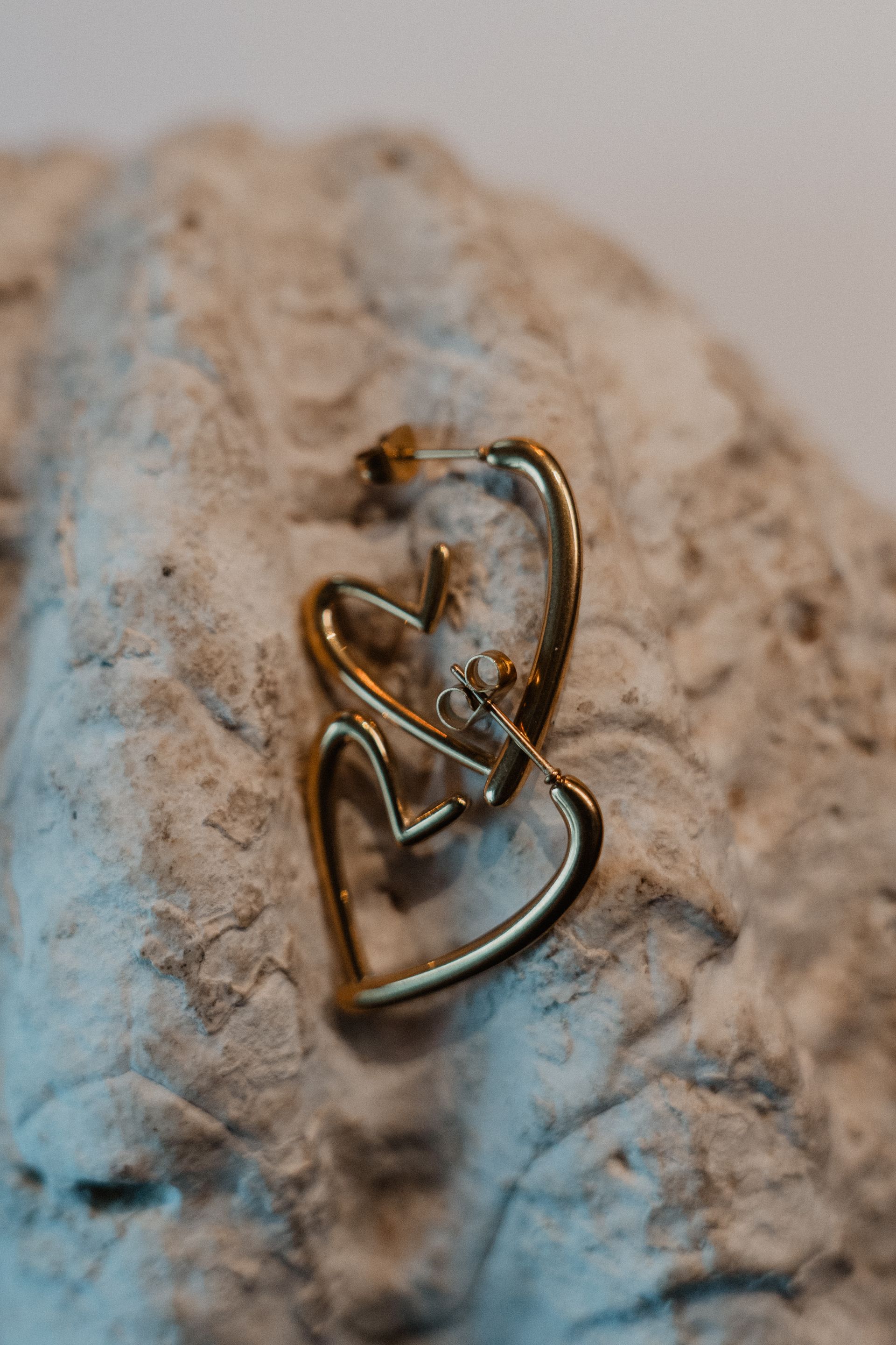 Evani grote hartjes oorbel