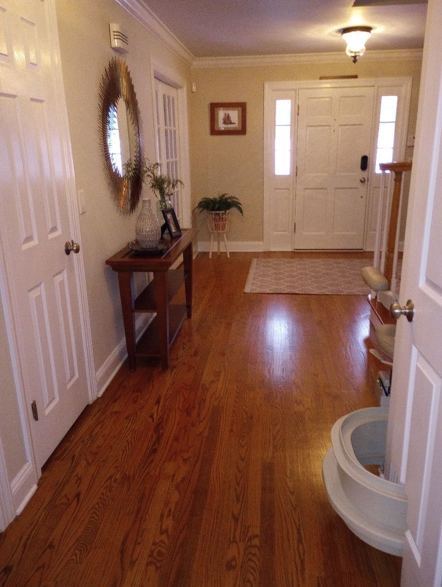 Hallway showing wood floor, Floors by Recon