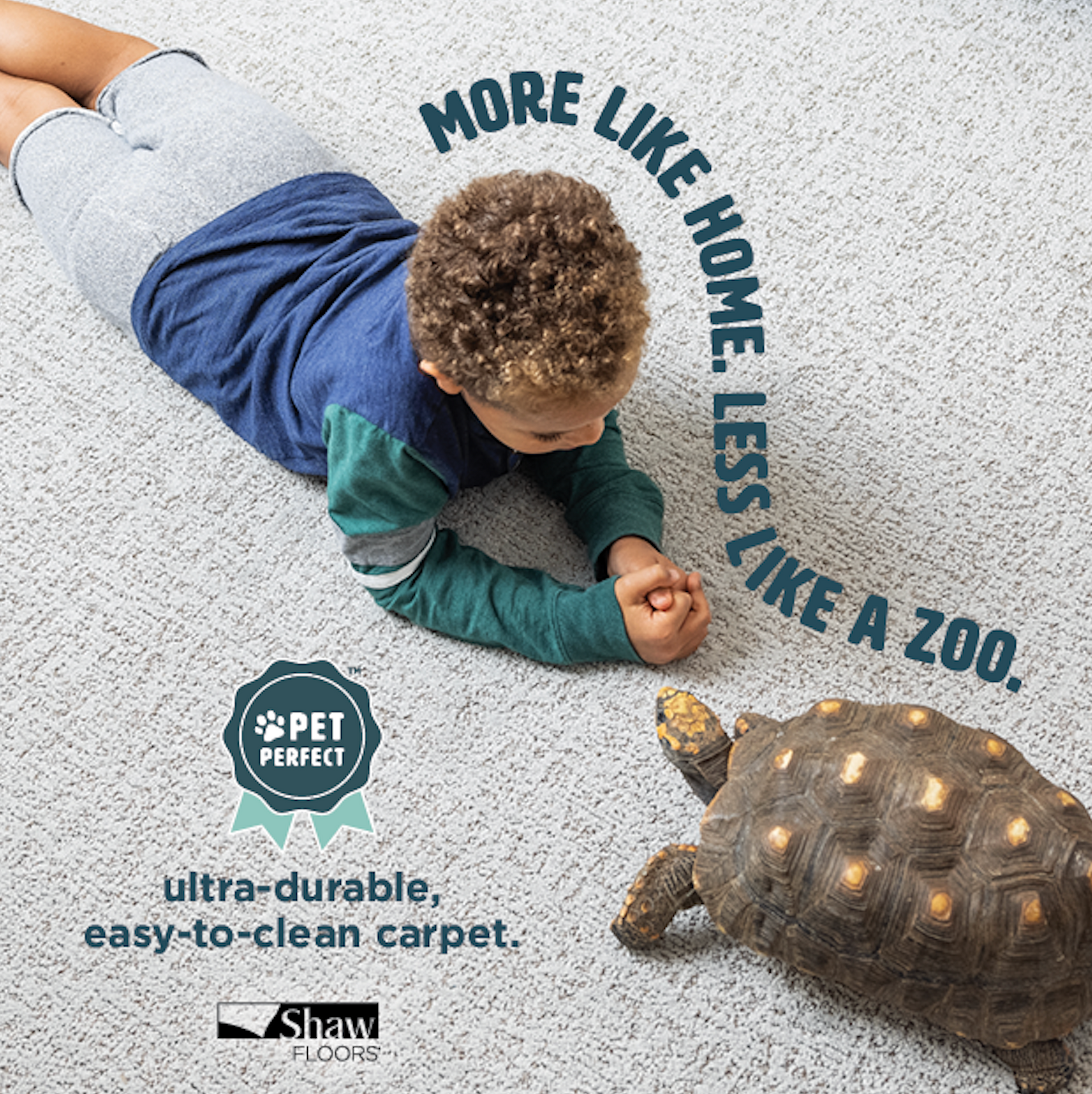 Child playing on carpet, Floors by Recon