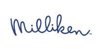 The logo for milliken is written in cursive on a white background.