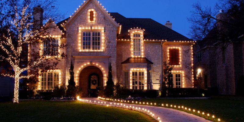 House with Nice Holiday Lights