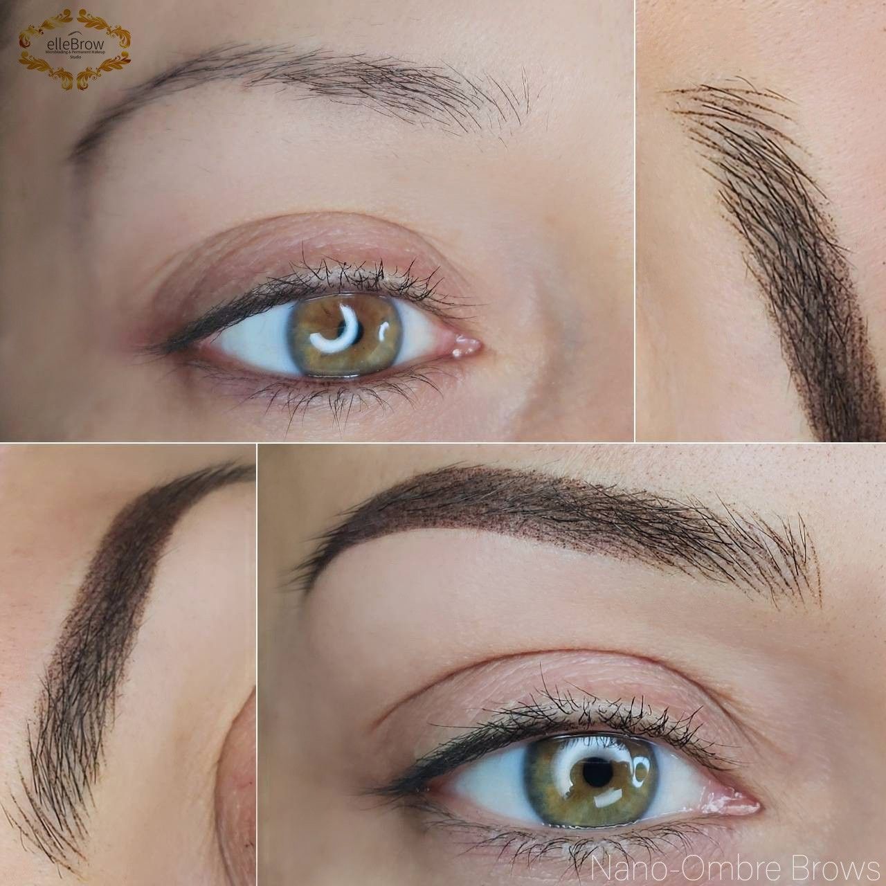 Nano Brows and Ombre combination 
Ellebrow NYC Client