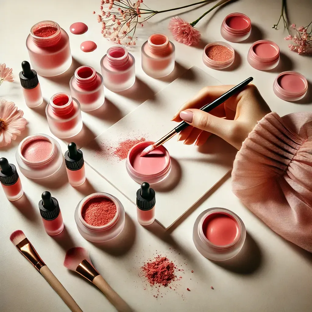 custom pigments being blended for a lip blushing treatment
