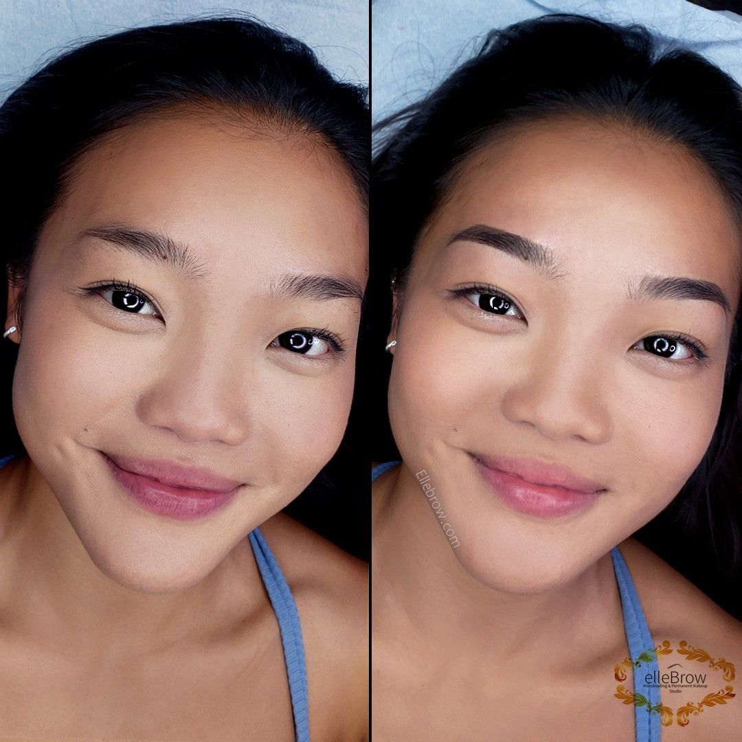 Microblading before and after photo