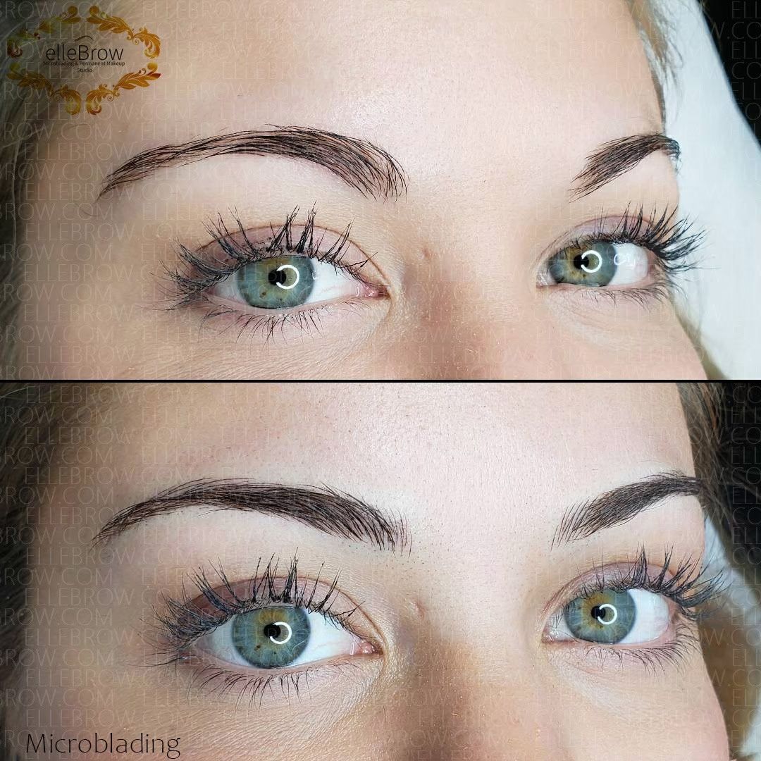 Healed Microblading - Before & After