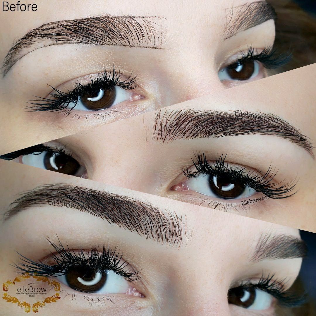 Microblading Ellebrow NYC before and after photo