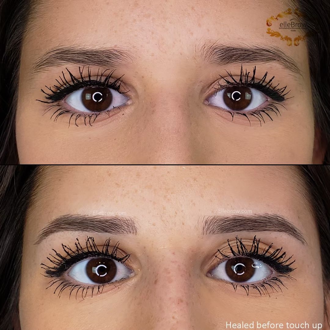 Healed Microblading - Before & After