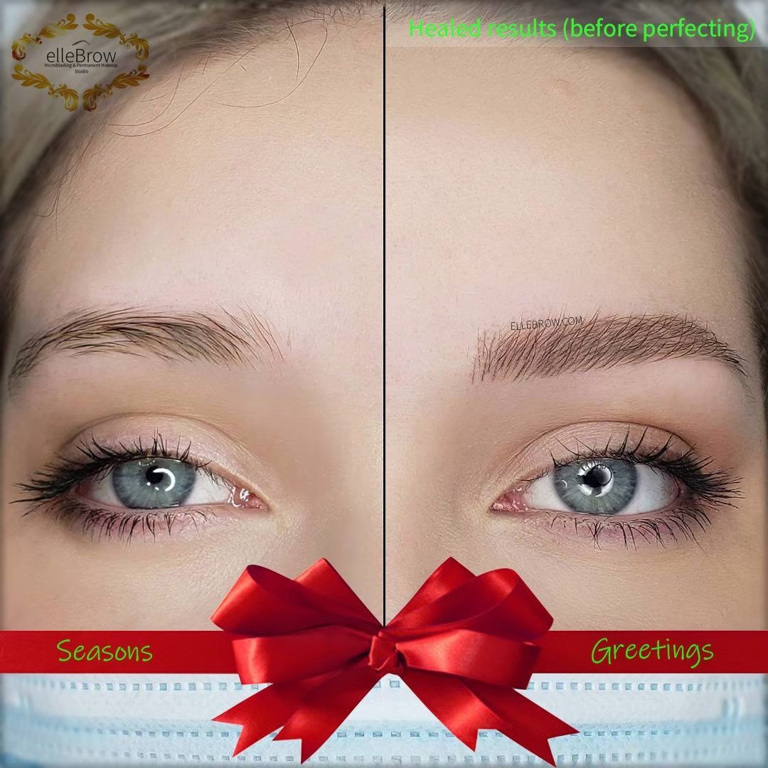 Healed Microblading - Before & After
