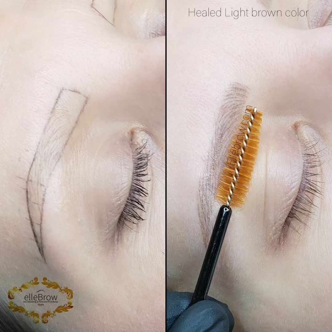 Blonde Healed Microblading - Before & After