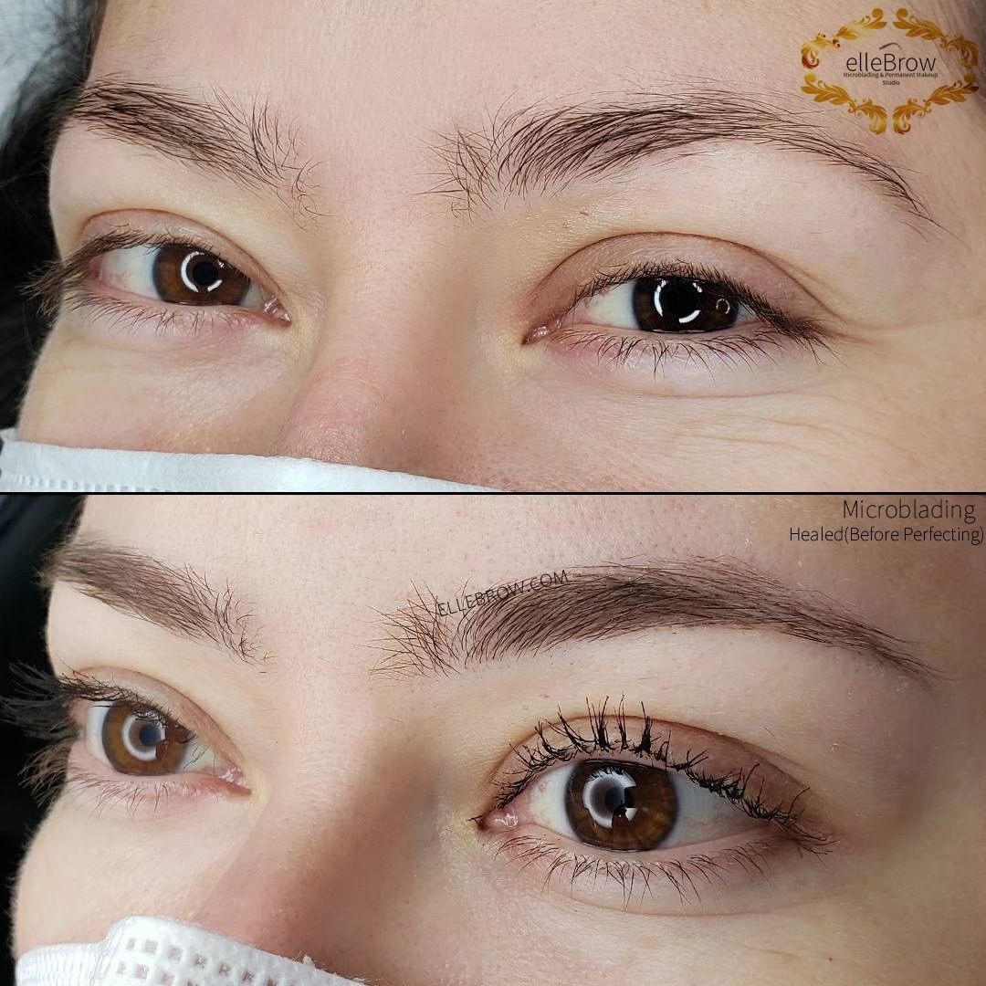 Healed Microblading - Before & After