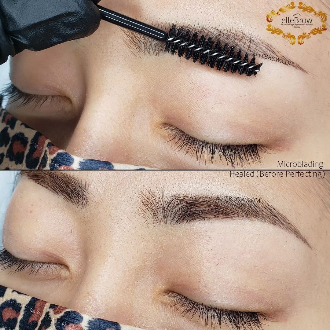 Healed Microblading - Before & After