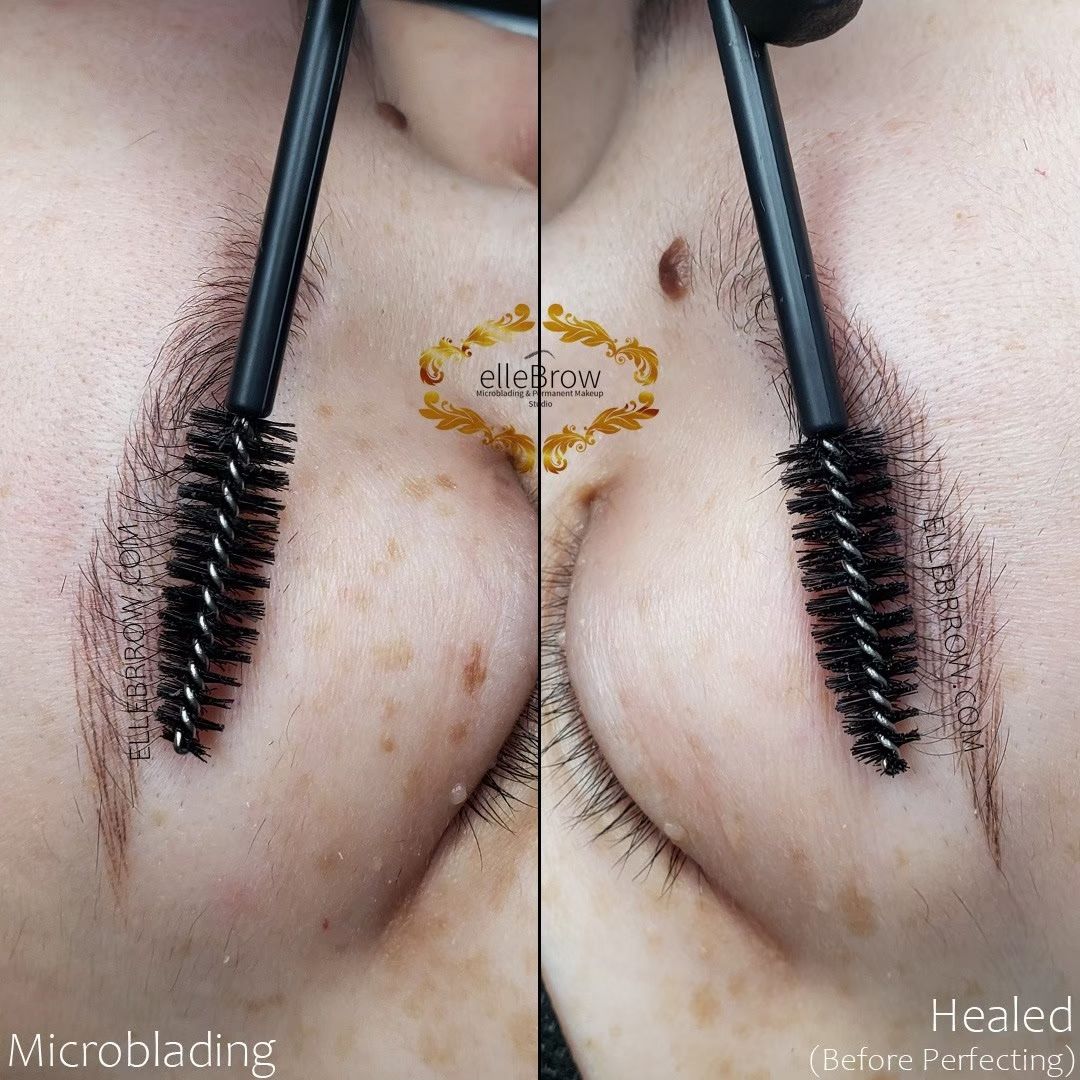 Healed Microblading - Before & After