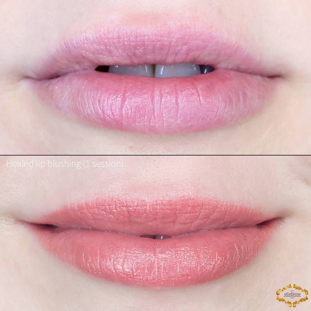 Lip Blushing healed by Ellebrow NYC