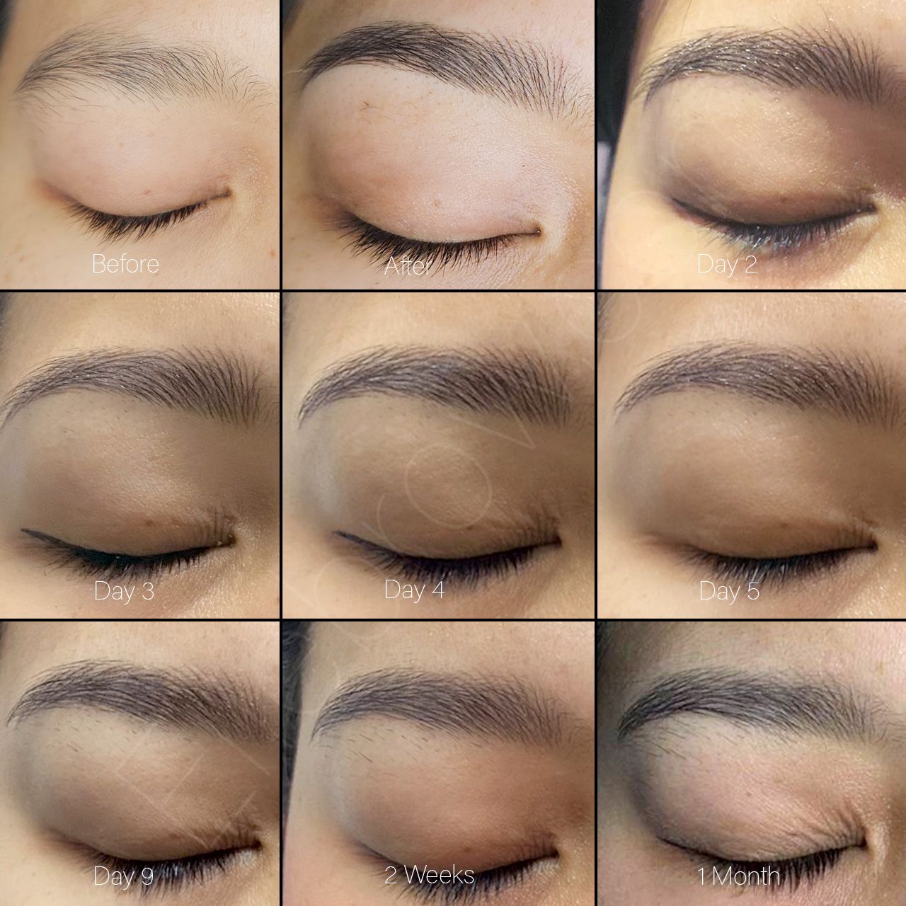 nano brows healing steps