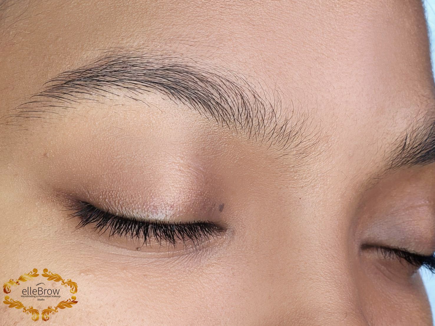 Microblading Before at Ellebrow NYC