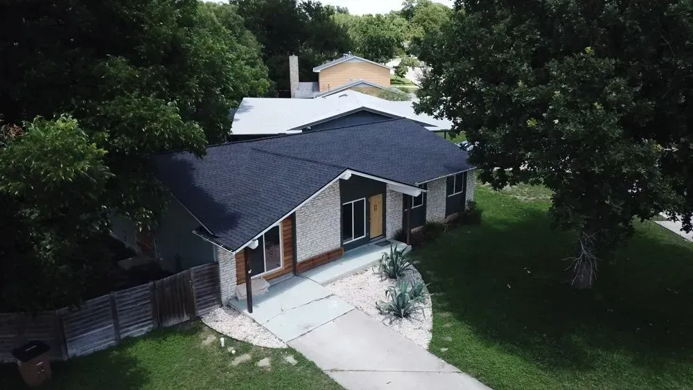 Brand new shingle roof on residential home