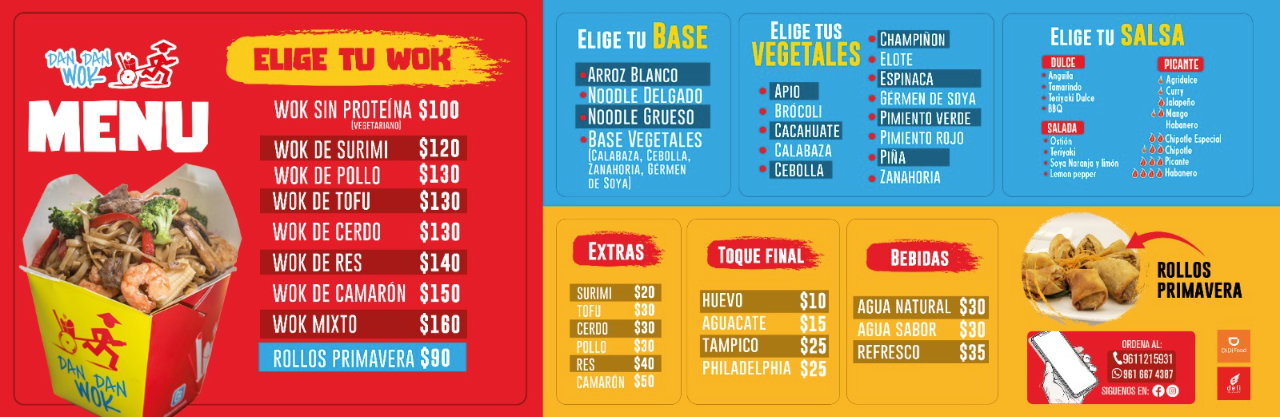 DAN DAN WOK - MENÚ