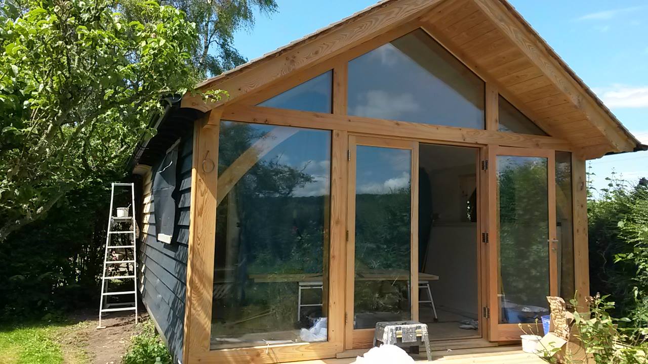 Garden room painted in Burnham Thorpe, North Norfolk Coast