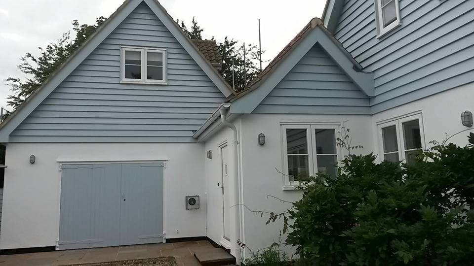 exterior painting of holiday home in the Burnham Market area