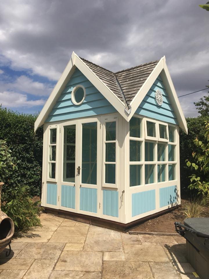 Garden room painted in Farrow & Ball colours