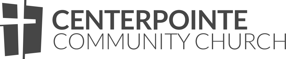 A black and white logo for centerpointe community church