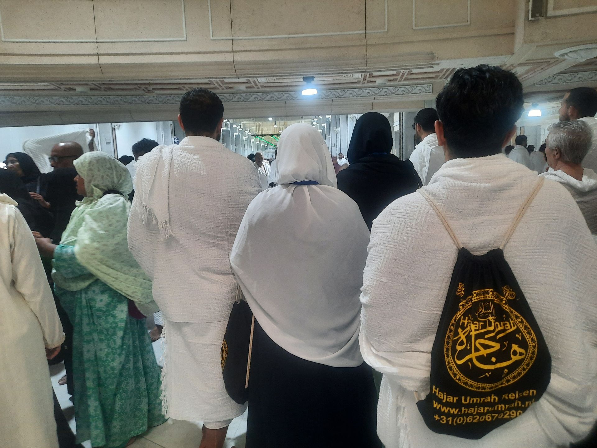 People walking in a tunnel