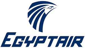 Op het logo van egyptair staat een vogel.