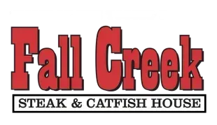 The logo for fall creek steak and catfish house
