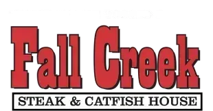 The logo for fall creek steak and catfish house