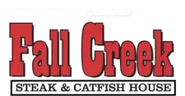 The logo for fall creek steak and catfish house