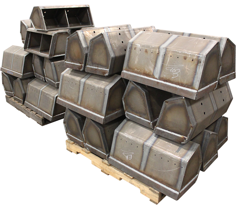 wear resistant elevator / reclaim buckets