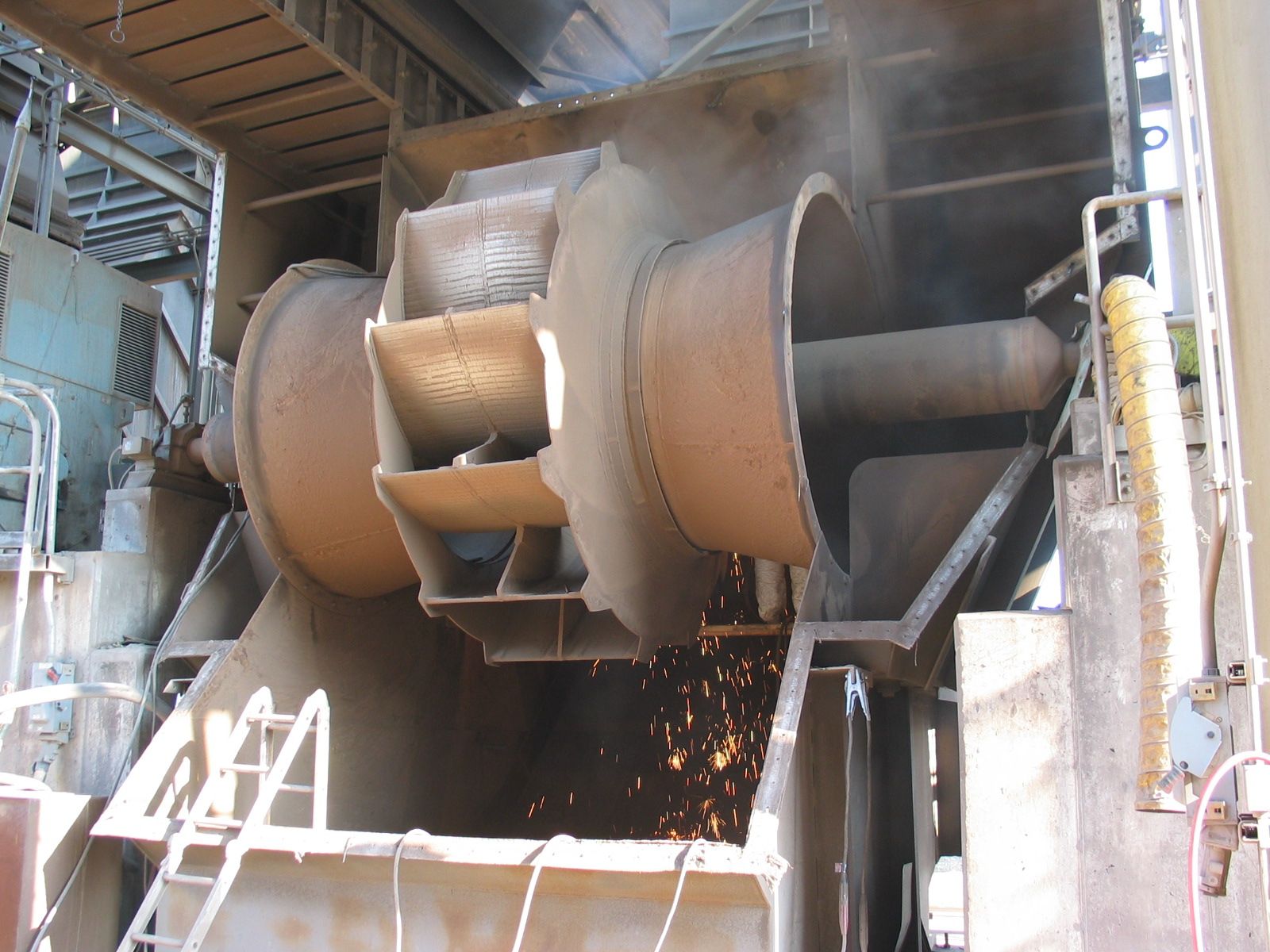 BOF Basic Oxygen Furnace Fan  and Housing - wear resistant