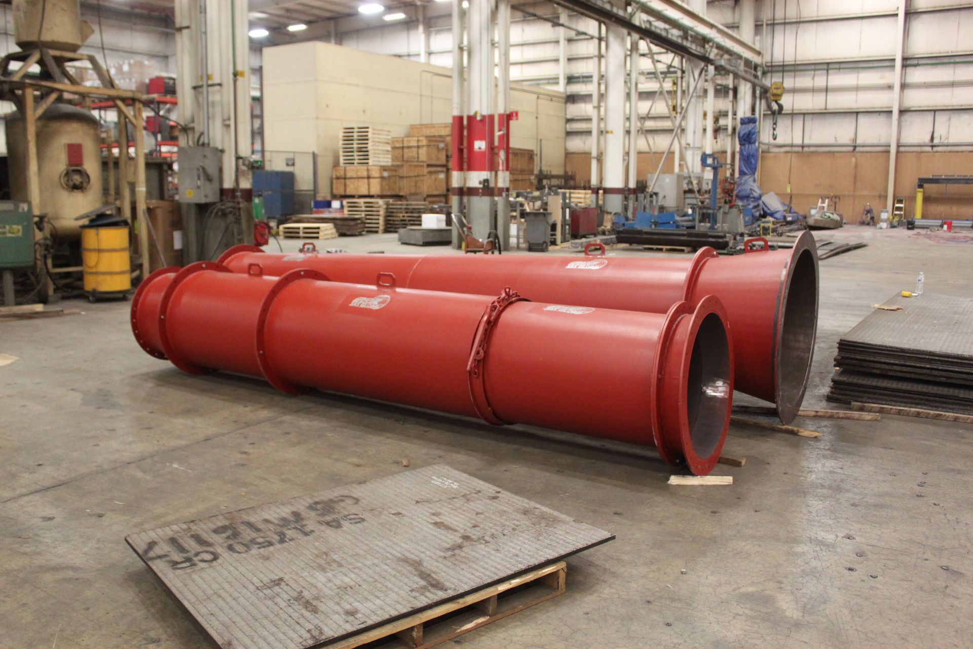 Direct Reduction Iron Facility material transfer pipe - abrasion resistant pipe