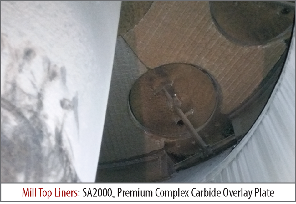 coal mill turrent top liner - SureAlloy SA1750CR premium chromium carbide overlay plate