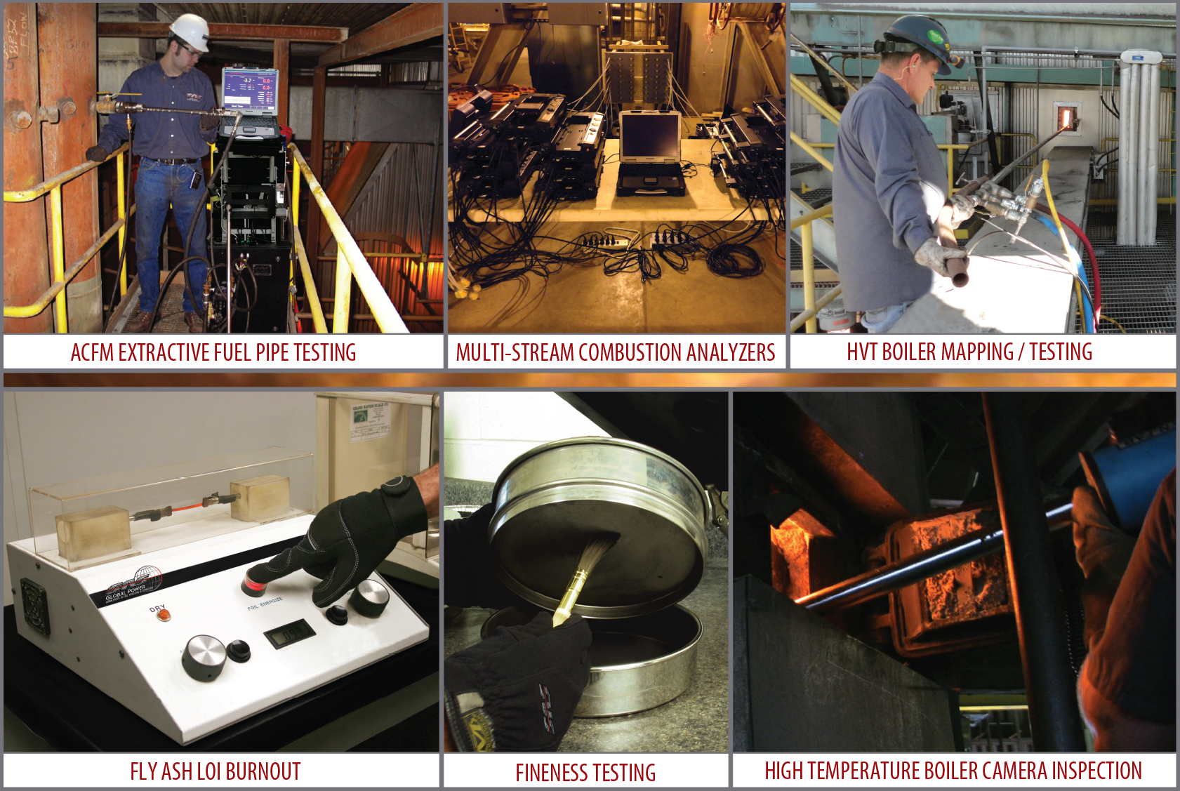 coal fired power plant diagnostic testing and combustion tunning