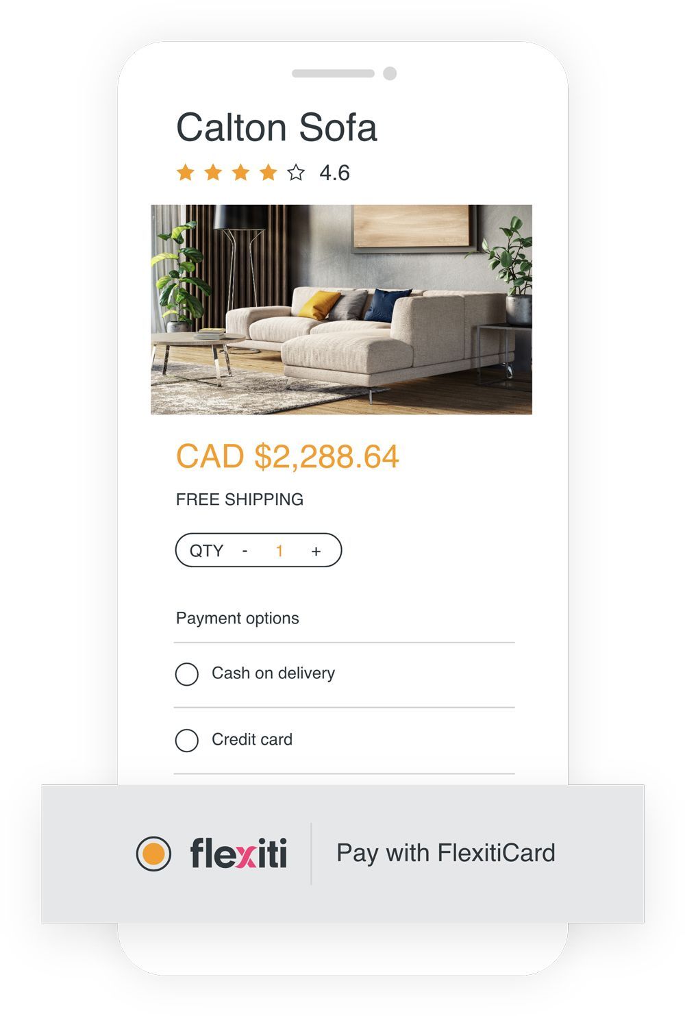 A cell phone with a picture of a couch on it.