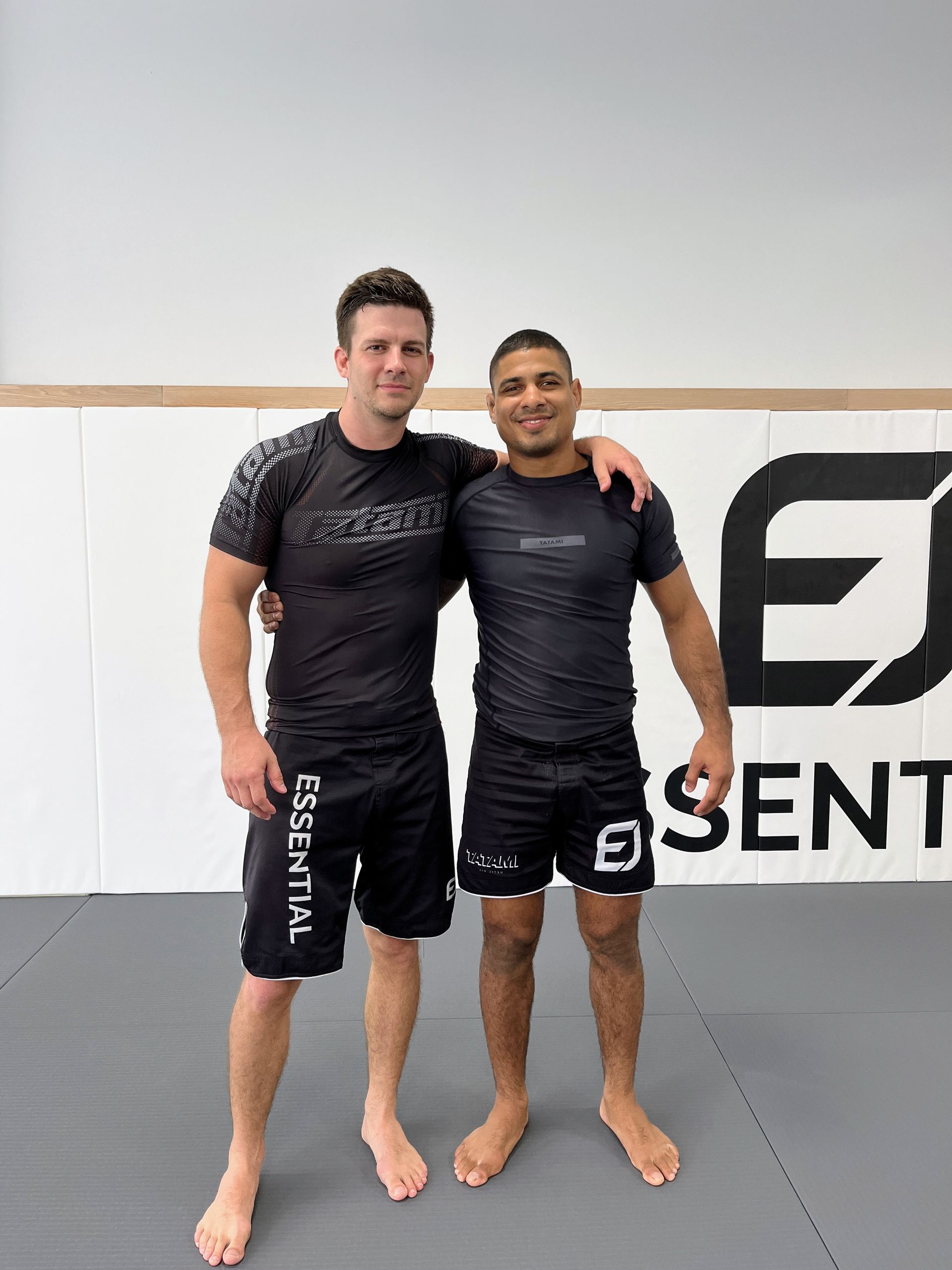 Students practicing Brazilian Jiu-Jitsu techniques at Rival Jiu-Jitsu academy in Waldwick NJ .