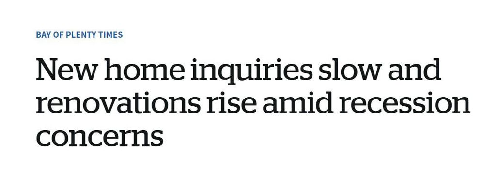 New home inquiries slow and renovations rise amid recession concerns