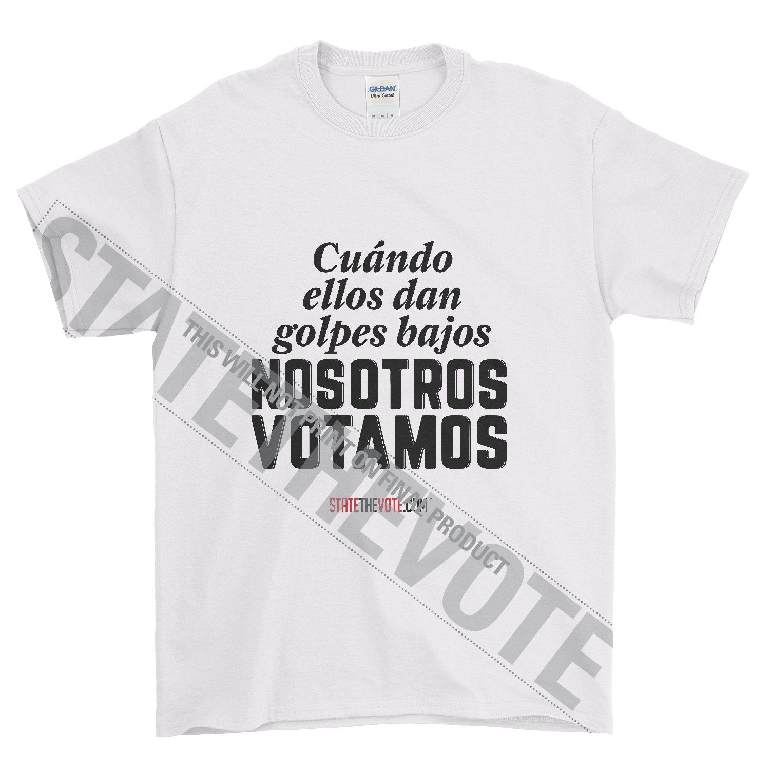 State the Vote Shirts for Voters|Voting|Men's/Women's|Spanish|Democrat