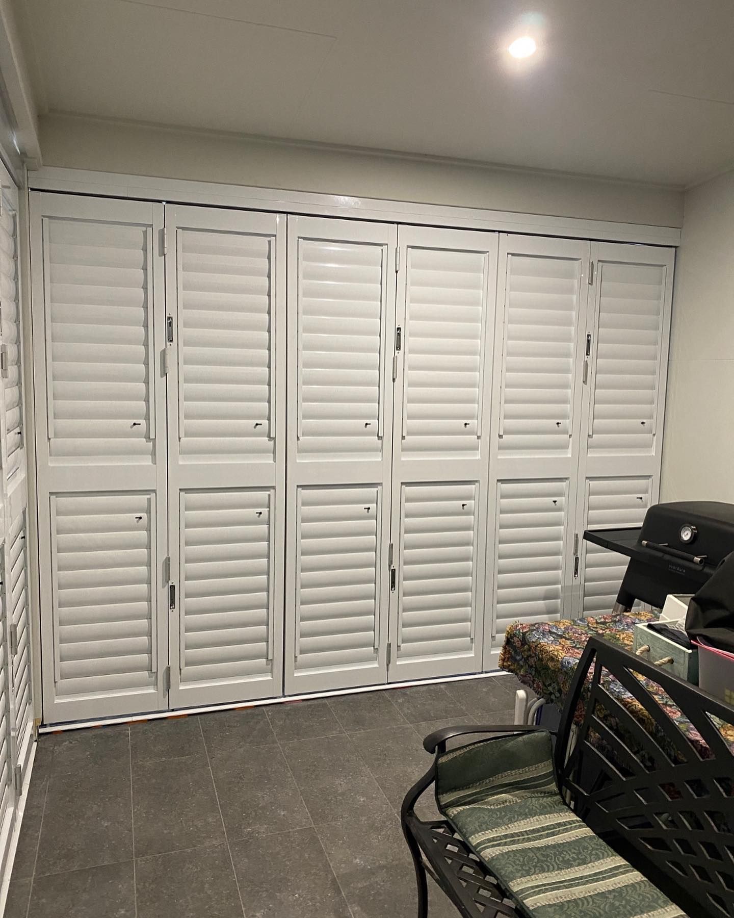 Closed Shutters on a Deck — Douglass Blinds & Security Screens in Taralga, NSW