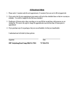 O2 Hyperbaric Policies