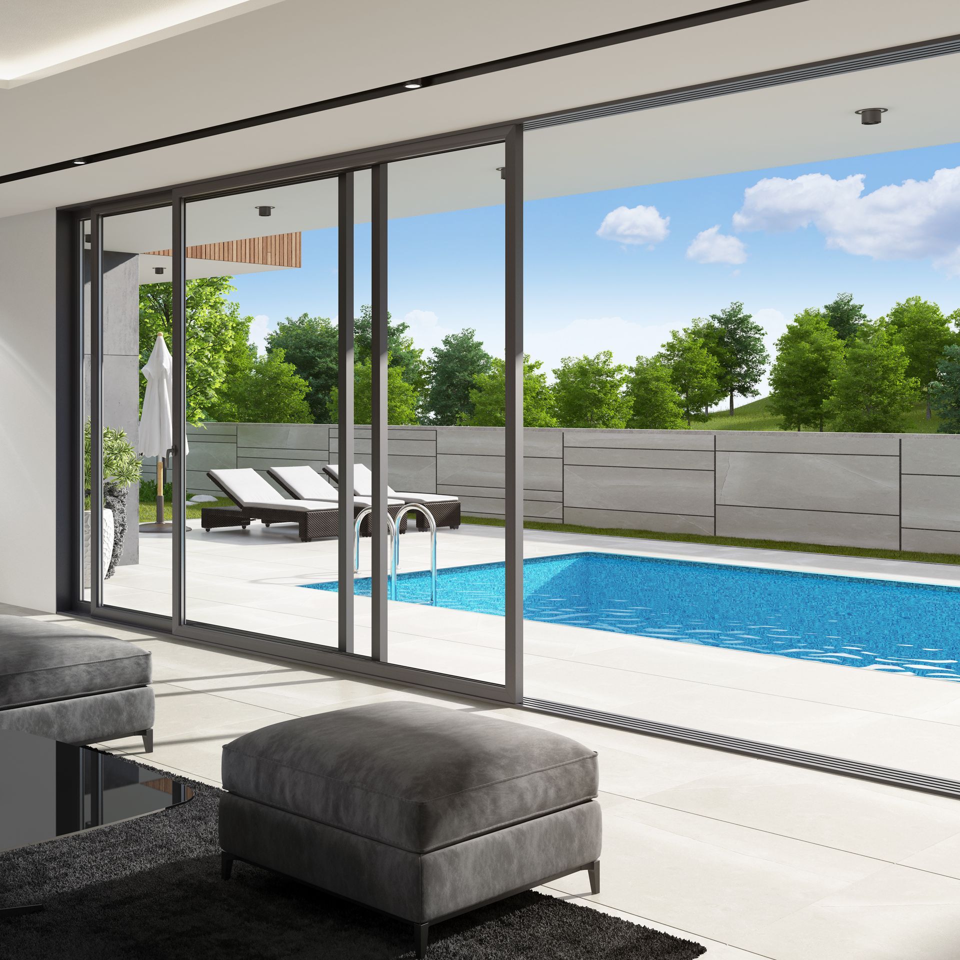 Villa Interior with Swimming Pool — Sale, VIC — Madden Glass & Aluminium