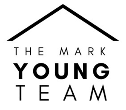 A black and white logo for the mark young team