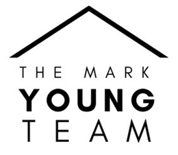 A black and white logo for the mark young team