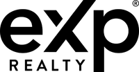 The logo for exp realty is black and white.