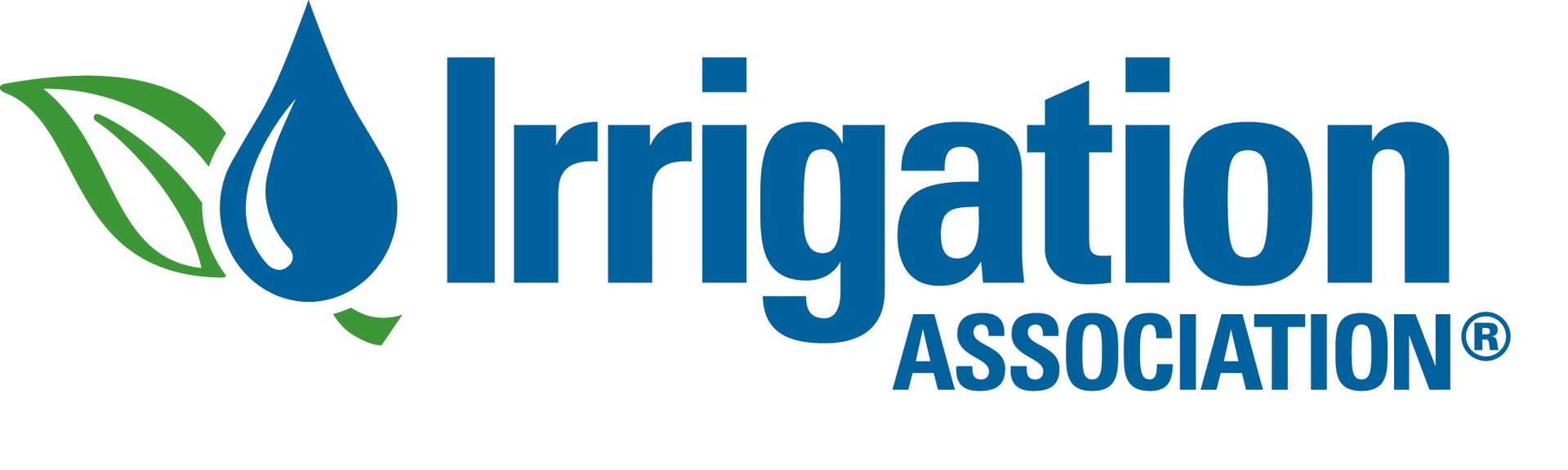 Irrigation Association logo featuring a water drop, leaves, and text: "Irrigation Association".